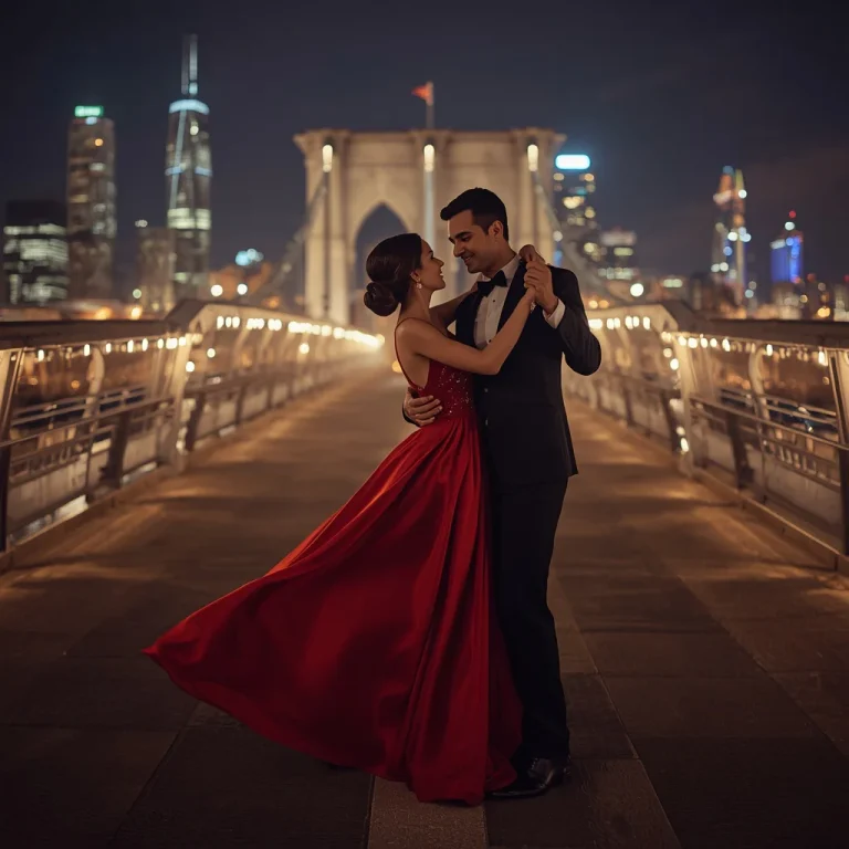 Couple’s Romantic Dance on a City Bridge | Couple Romantic Prompt