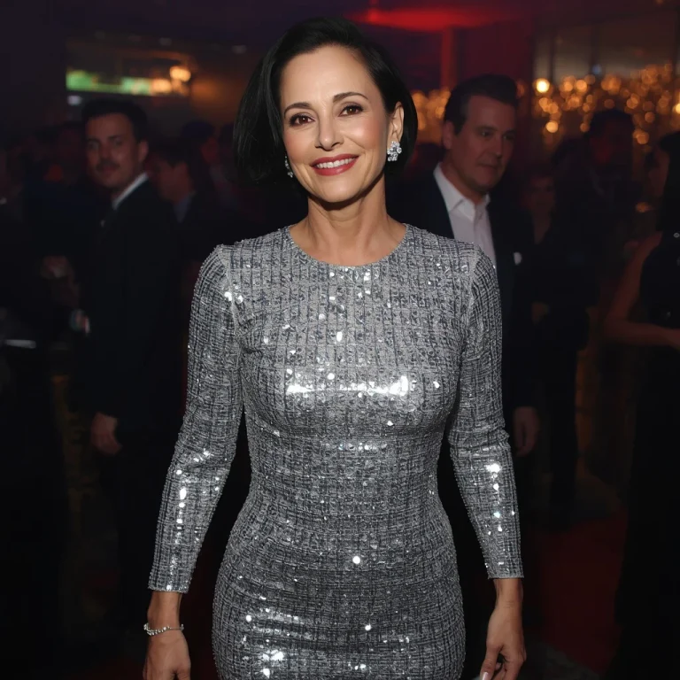 Hollywood Legend in a Sequin Sheath Gown at an Afterparty | New design ai prompt