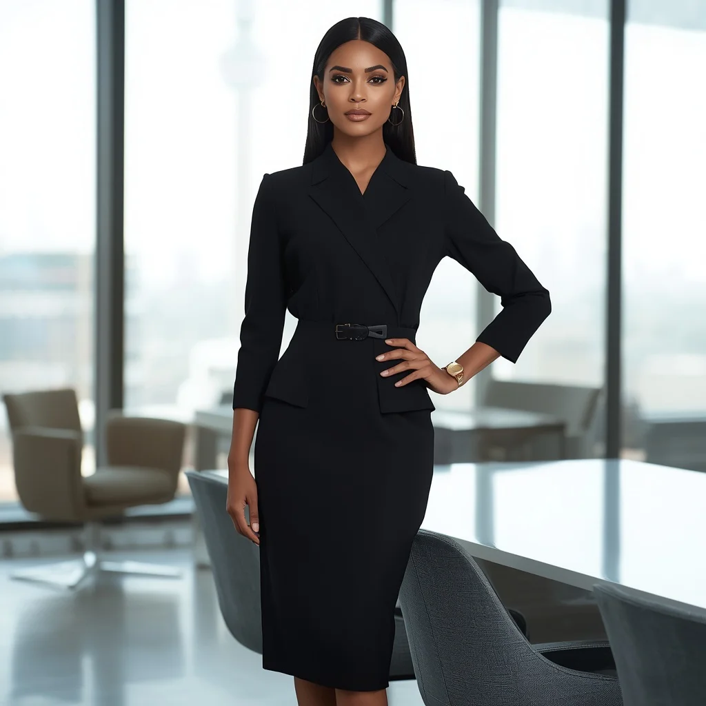 Sophisticated Corporate Midi Dress for a High-Level Business Gala | instagram story ai prompt