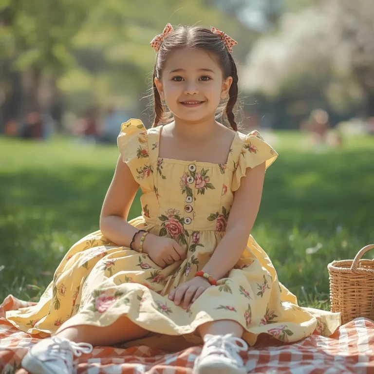 Sweet and Playful in a Floral Print Sundress | new ai prompt girl